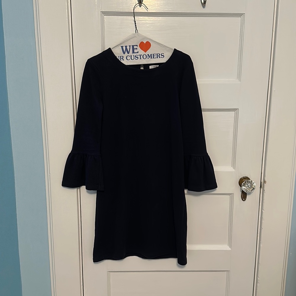 Navy 3/4 sleeve bell sleeve dress from Jcrew